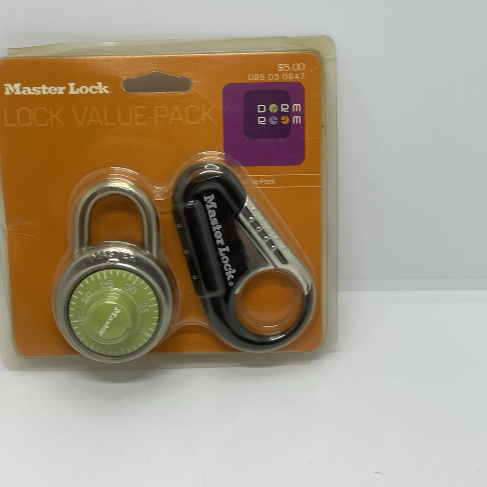 2001 Target Master Lock Padlock 2-Pack Standard Combination Lock & Backpack Lock