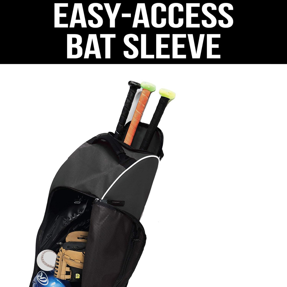 Rolling Baseball Bag Black