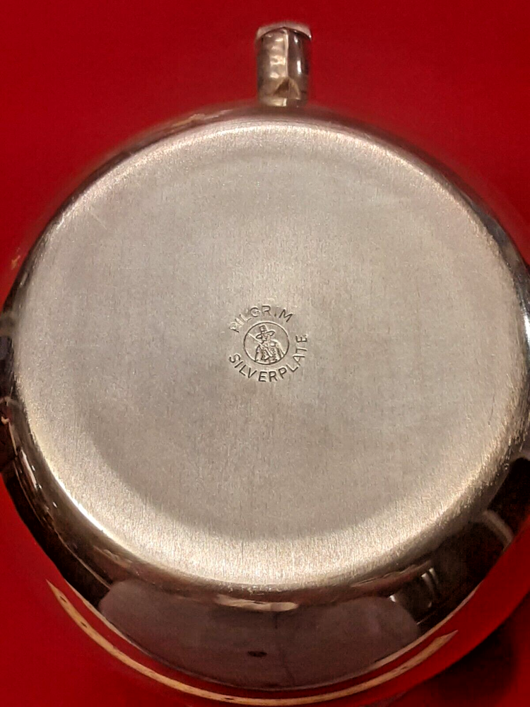 Vintage Pilgrim Silverplate Flat Bottom Pitcher 5½ Inches Tall