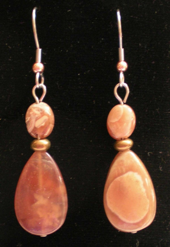 Agate Drop Earrings - Balance, Grounding, Healing e127