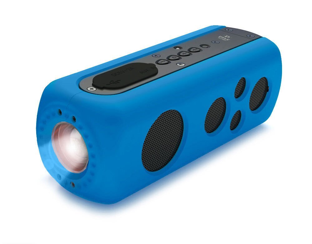 Pyle SoundBox Splash 2 Bluetooth Rugged Speaker W/AUX Input +Flashlight