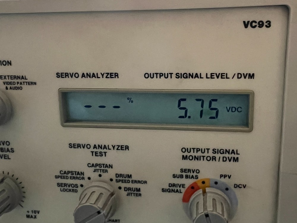 Sencore VC93 All Format VCR Analyzer