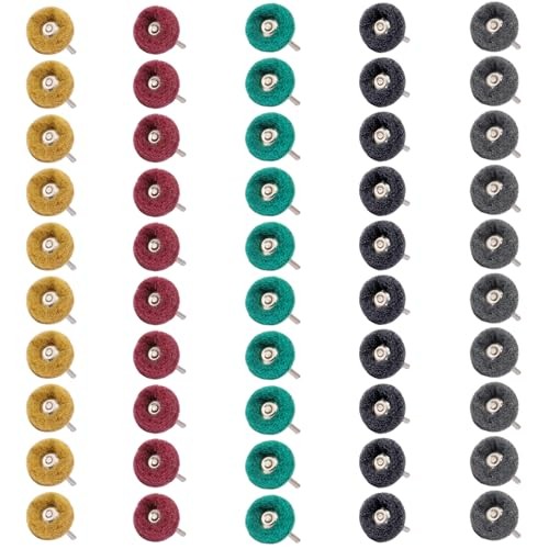 Abrasive Buffing Wheel Set 50 Pcs 1 Inch Grit