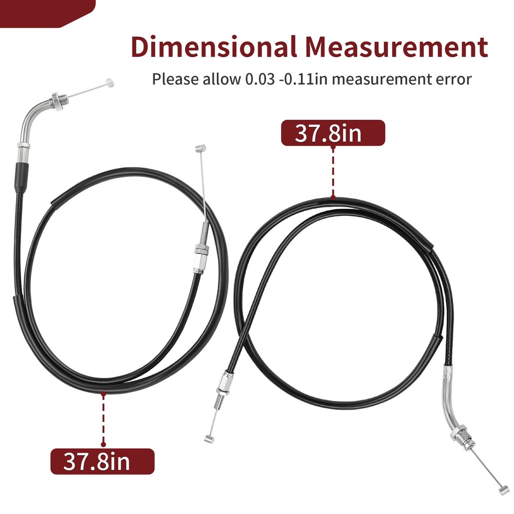 Throttle Cable Push & Pull Set for Honda VTX1300 VTX1300C 2004 - 2007 2008 2009