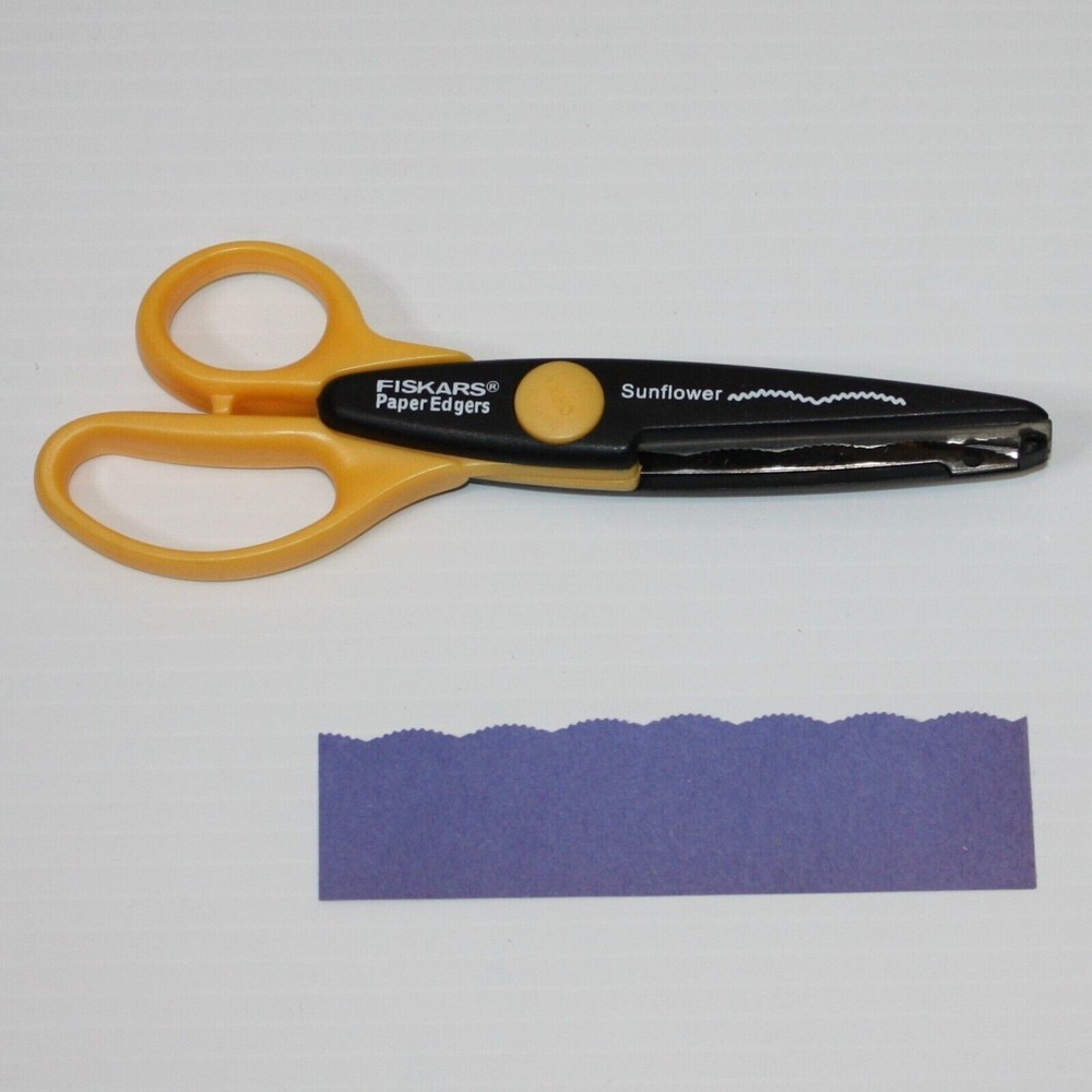 Fiskars Paper Edgers Craft Scrapbooking Scissors "Sunflower" Pattern