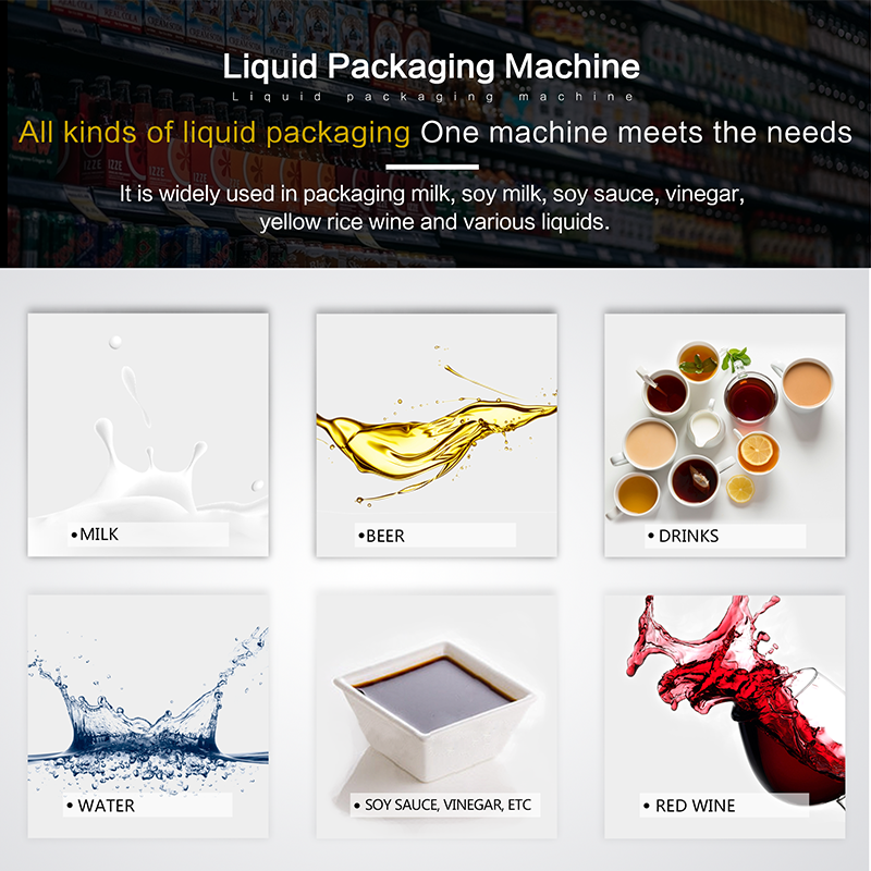 50-500ml Automatic Liquid Packaging Machine Water Milk Sachet Packaging Machine