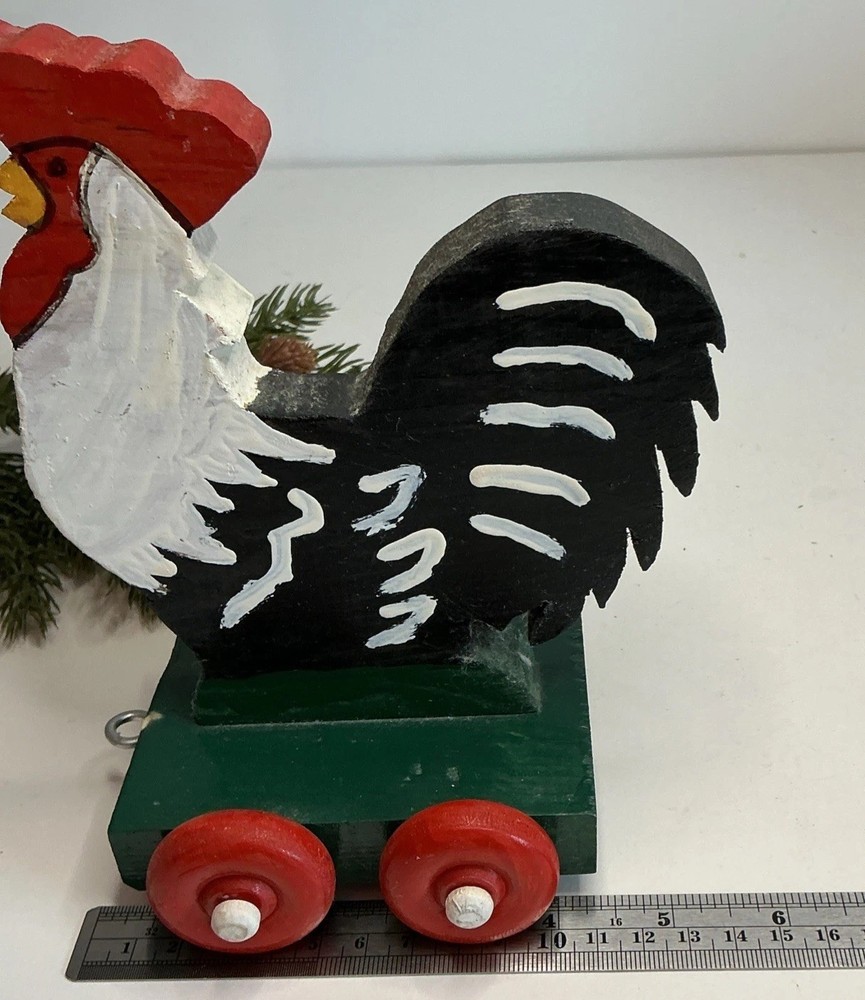Vintage Wooden Chicken Pull Toy