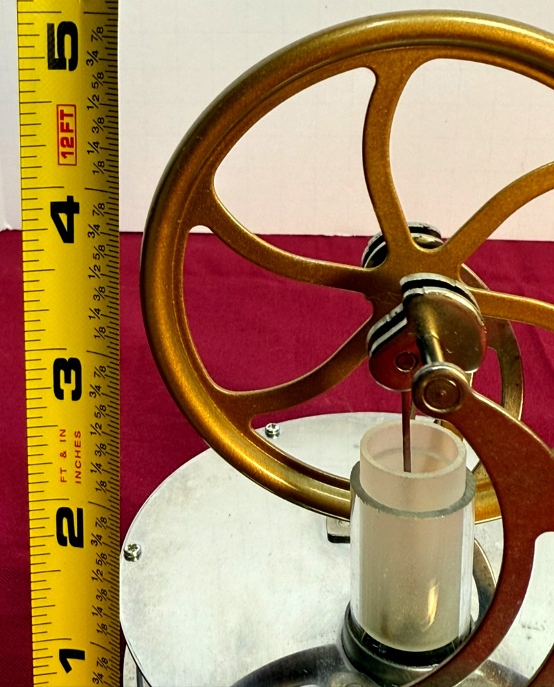 Low Temp Stirling Engine Model – Working Desktop Generator with 3 Inch Flywheel