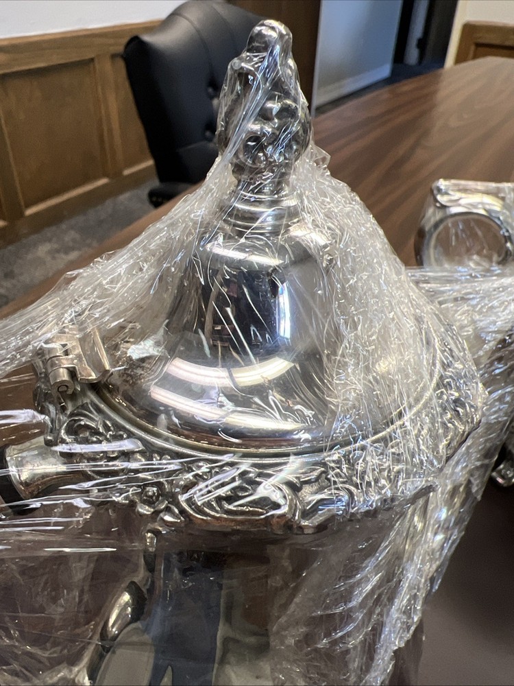 VTG Oneida Webster Wilcox Countess Silverplate Footed 4 PC Tea & Coffee Service