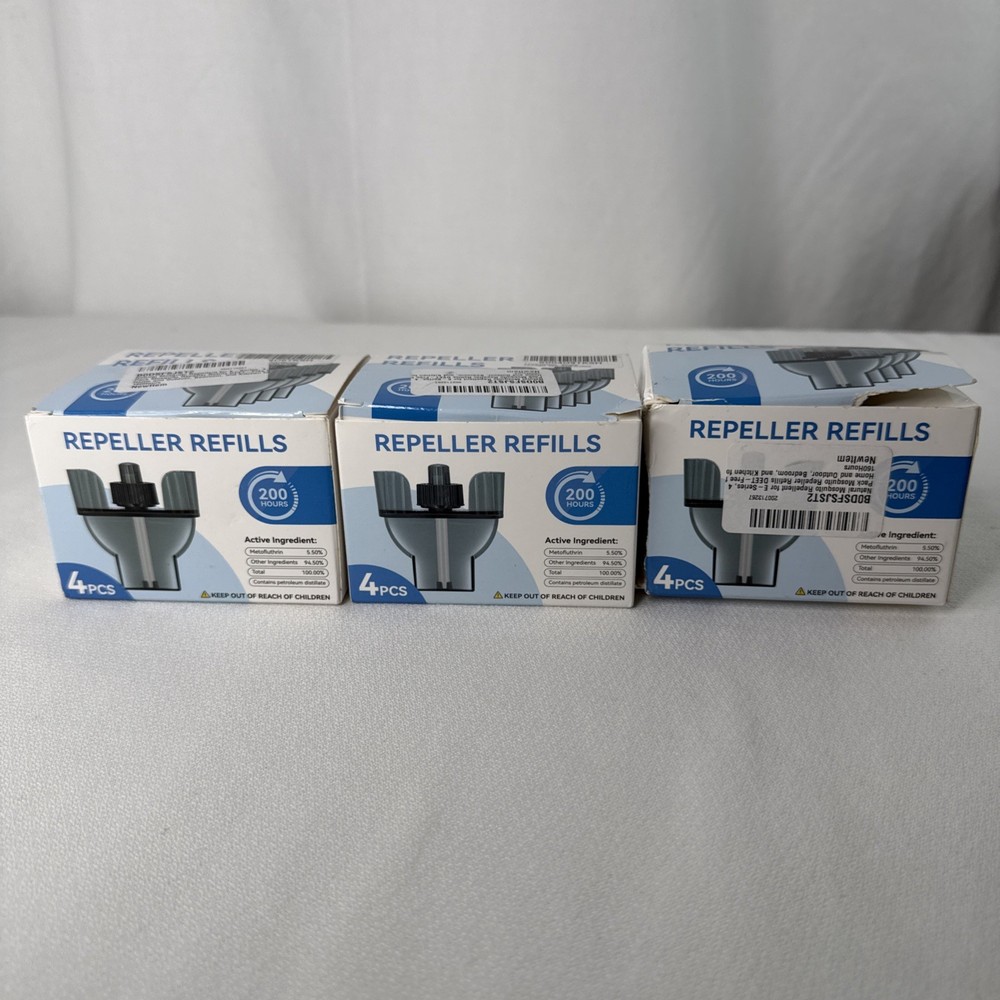 3 Pack (12 PC) Quito Repeller Refills 200 Hours.