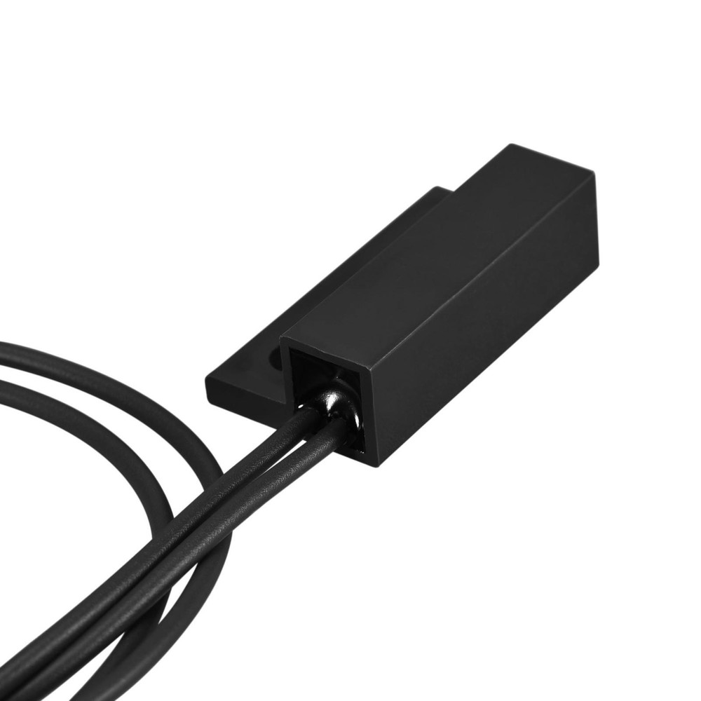 Wired Door Contact Sensor NC Surface Mount Magnetic Reed Switch Black 3 Pcs