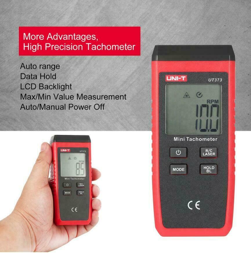 UNI-T UT373 LCD Digital Mini Non-contact Laser Tachometer RPM Speed Tester✦Kd