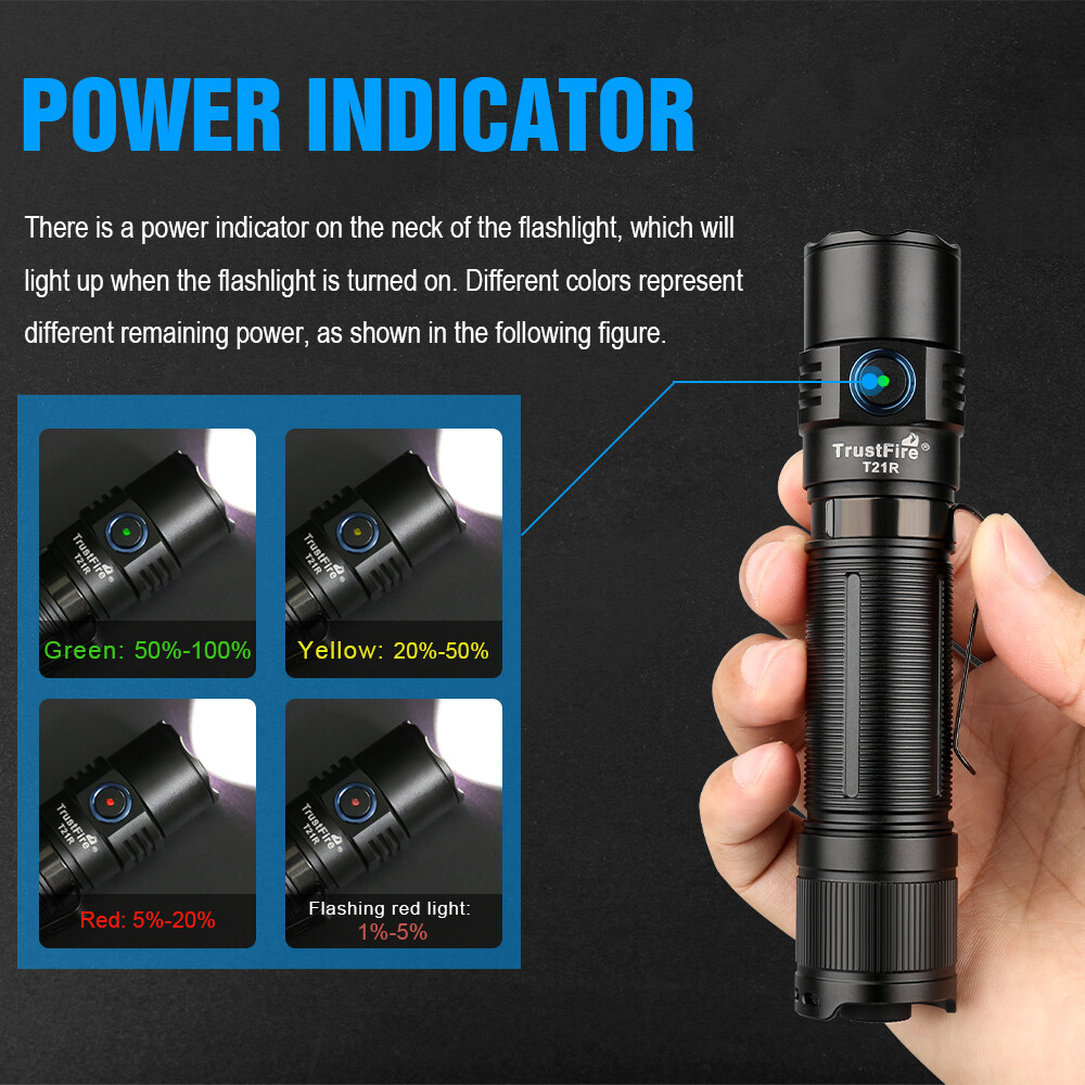 TrustFire 2600 Lumen Tactical LED Flashlight Rechargeable led Torch Waterproof
