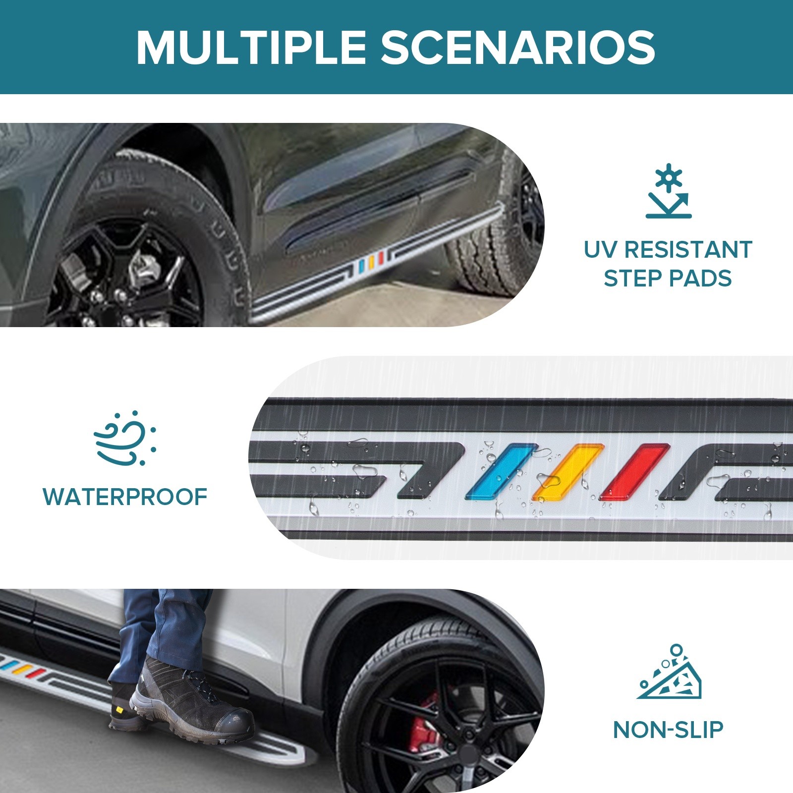 Running Boards Side Step Nerf Bars For 2018-2025 Chevy Equinox