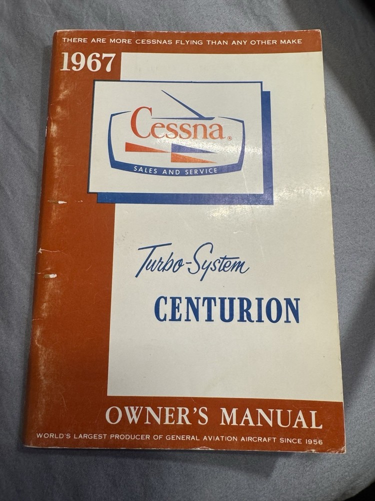 1967 Cessna Turbo-System Centurion Owners Manual