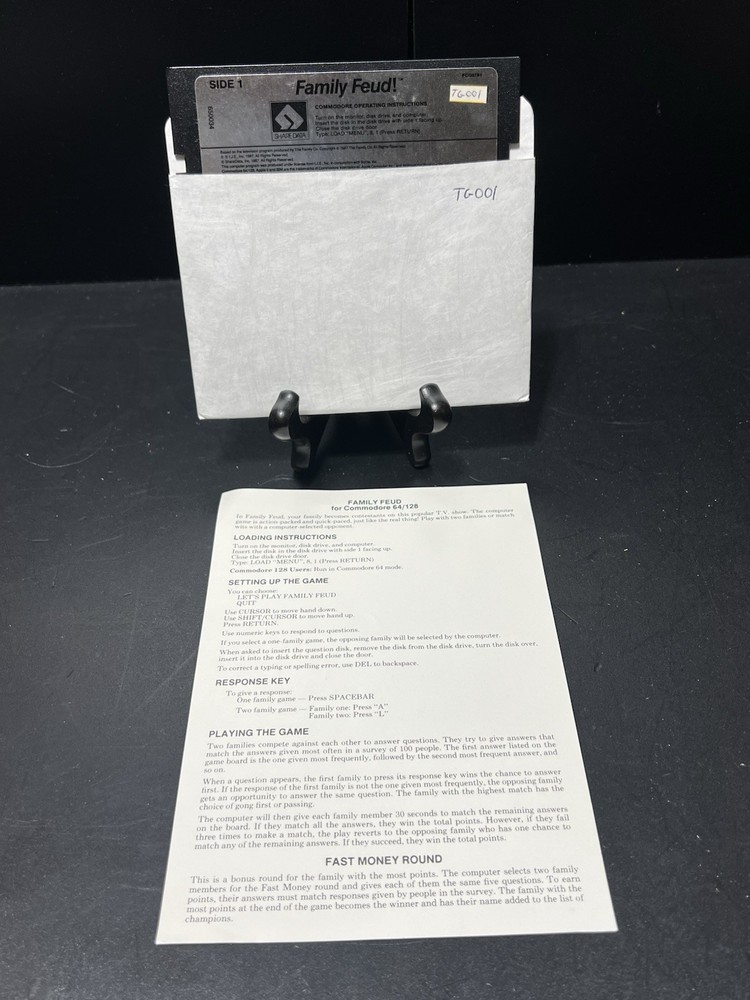 Family Feud 1987 ShareData Commodore 64 5.25" Floppy