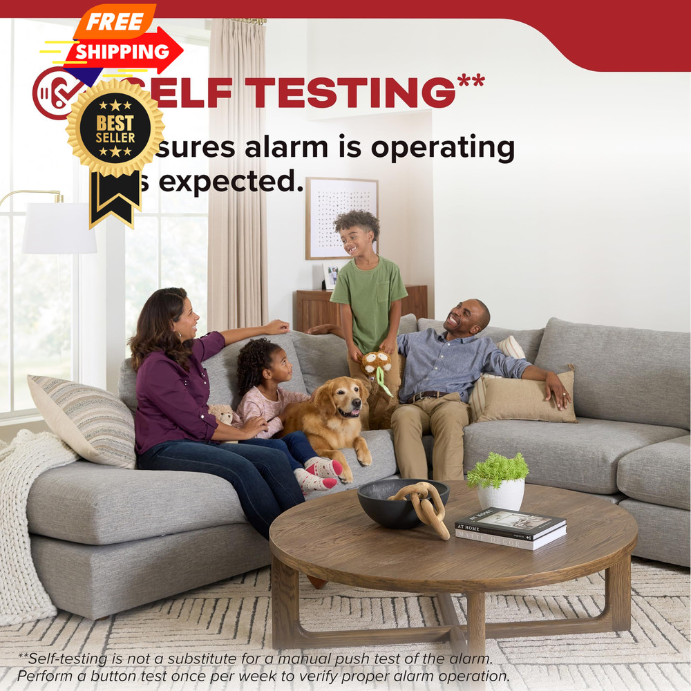 Kidde Smoke Detector, Hardwired with 10-Year Battery Backup, 1 Pack, White