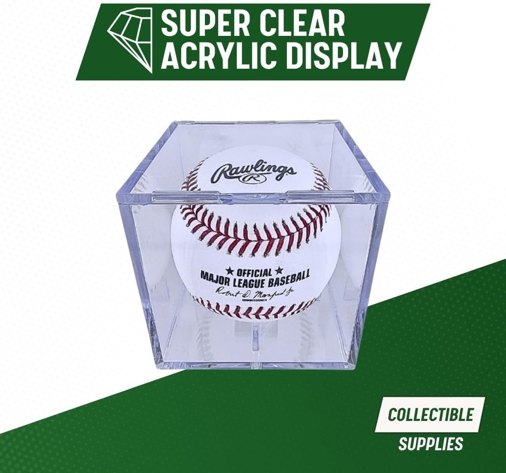UV Protected Baseball Display Case | Acrylic 1 Cube, Clear