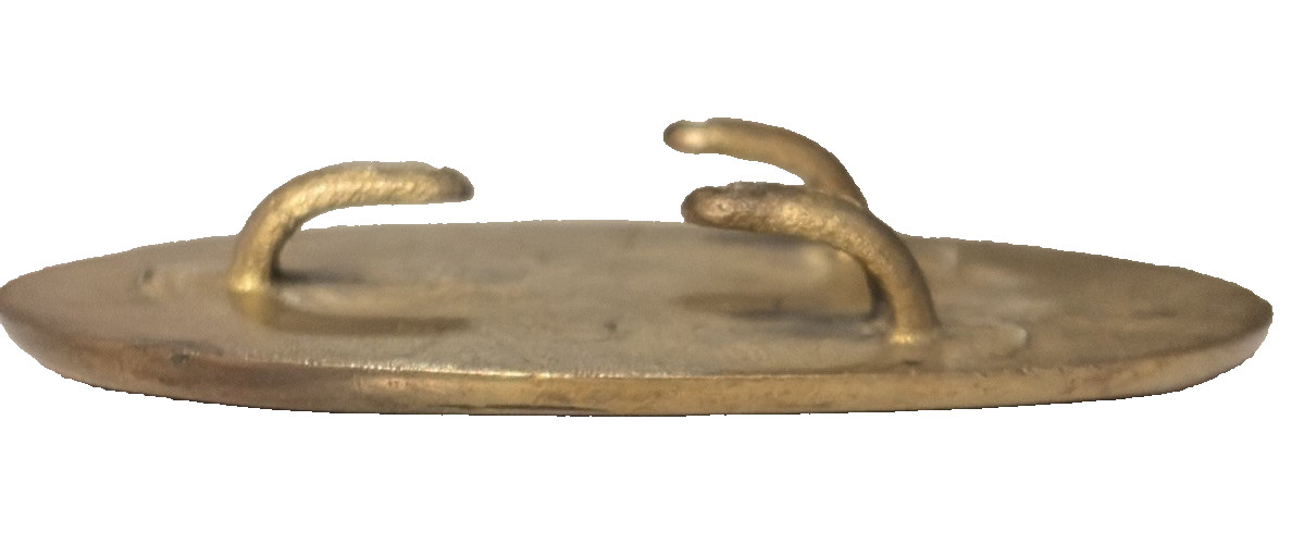 Union Civil War Belt Buckle Oval Brass US Military w Hooks Reenactment Vint LOOK