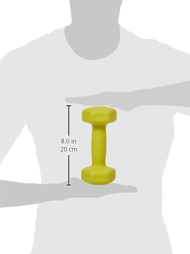Amazon Basics Neoprene Dumbbell Hand Weights 5 pounds, Green