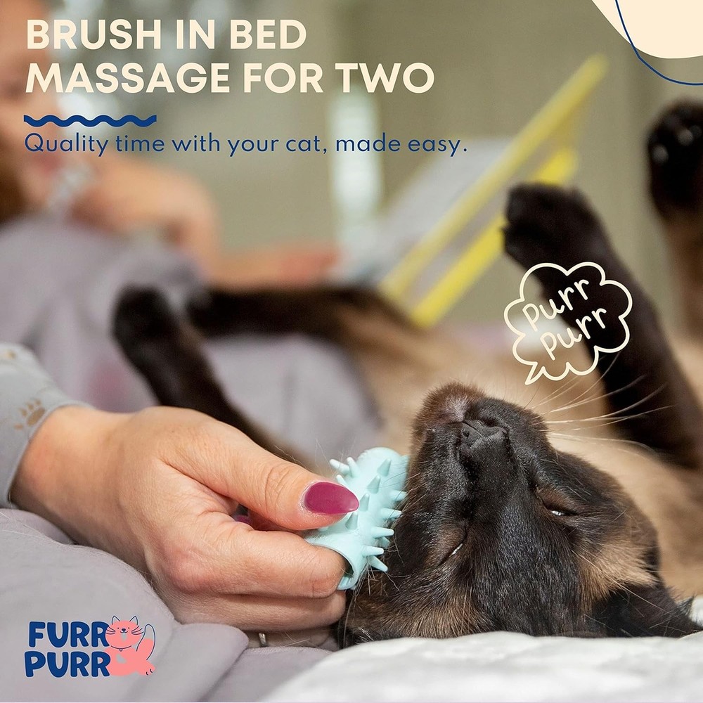 2 Pack Cat Brush Grooming Set Face Scratcher