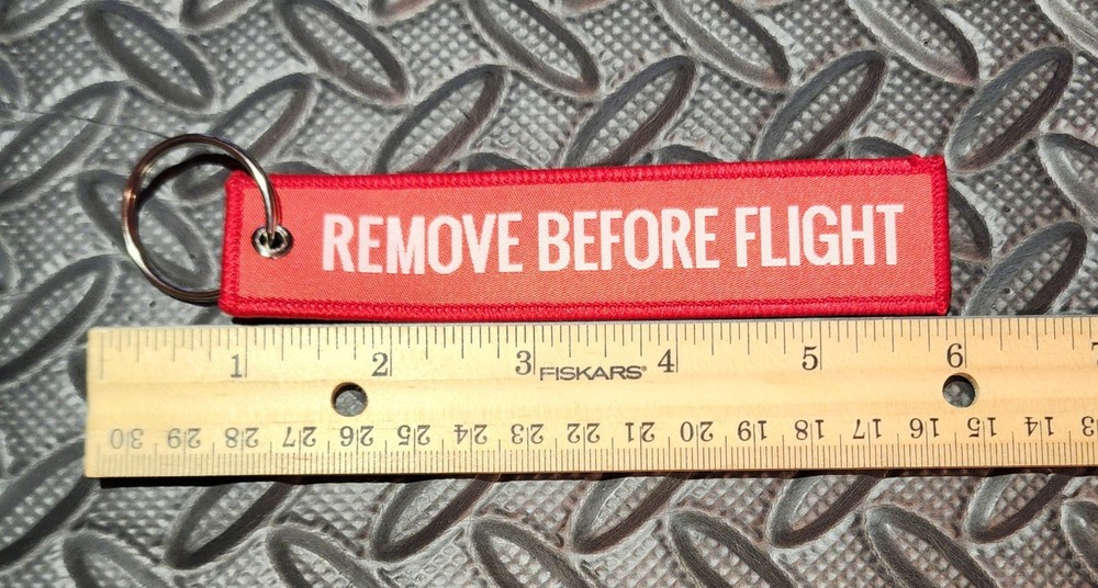 Remove Before Flight Tag Key Chain - Zipper Pull - Aviation - Aircraft - Plane