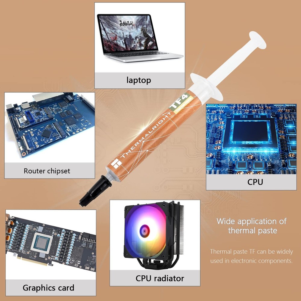 TF4 4g Thermal Paste, 9.5W/MK, High Conductivity, Cooling, CPU, GPU, Paste
