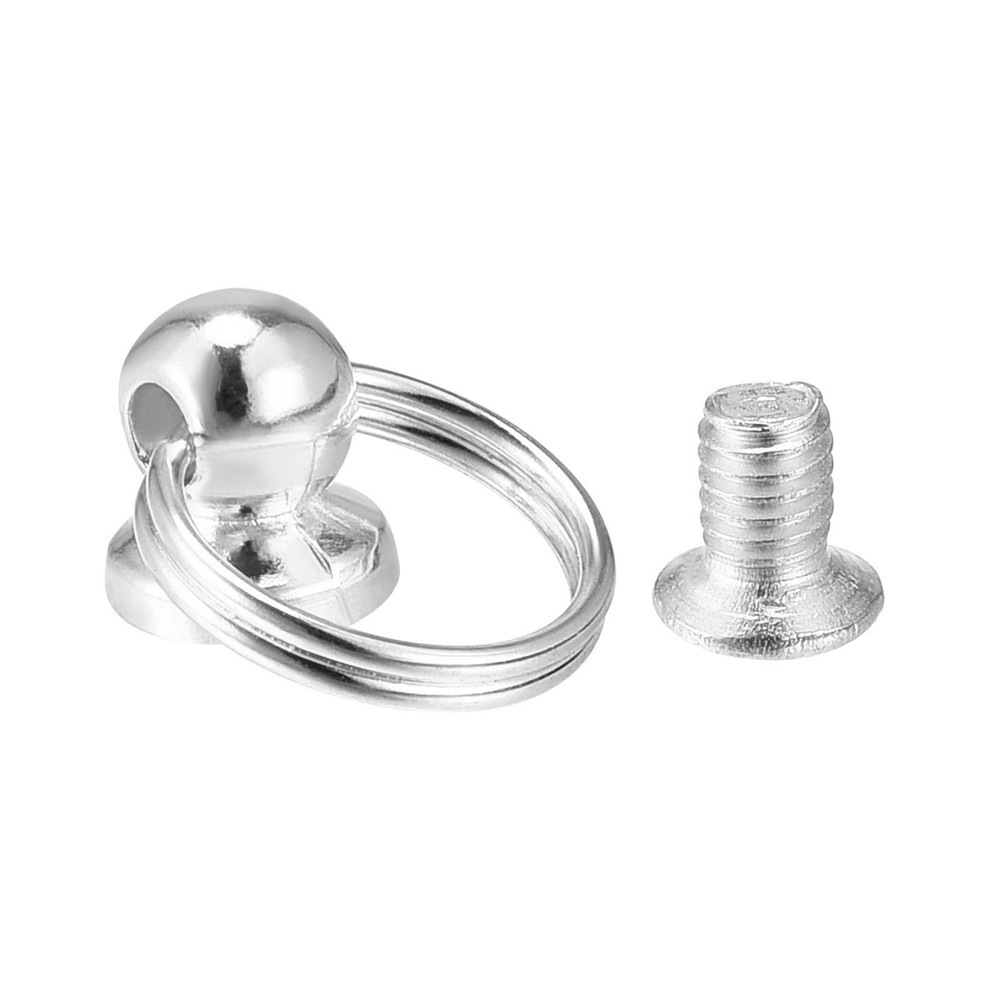0.47" Round Button Head Pin Rivets Screw Silver 20 Pcs