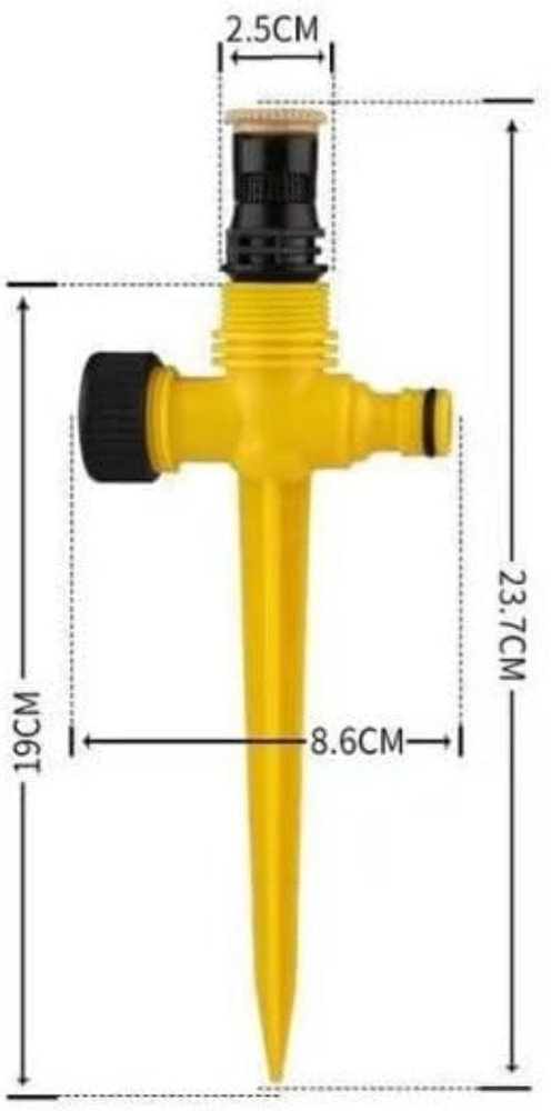 2 Pack Lawn Sprinklers Rotating Yard Water Sprinklers Adjustable Coverage