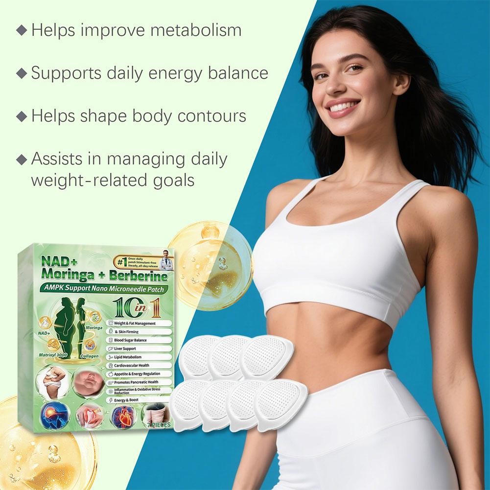 Moringa Berberine 10 in 1 Advanced Nano Microneedle Patch Weight Loss -