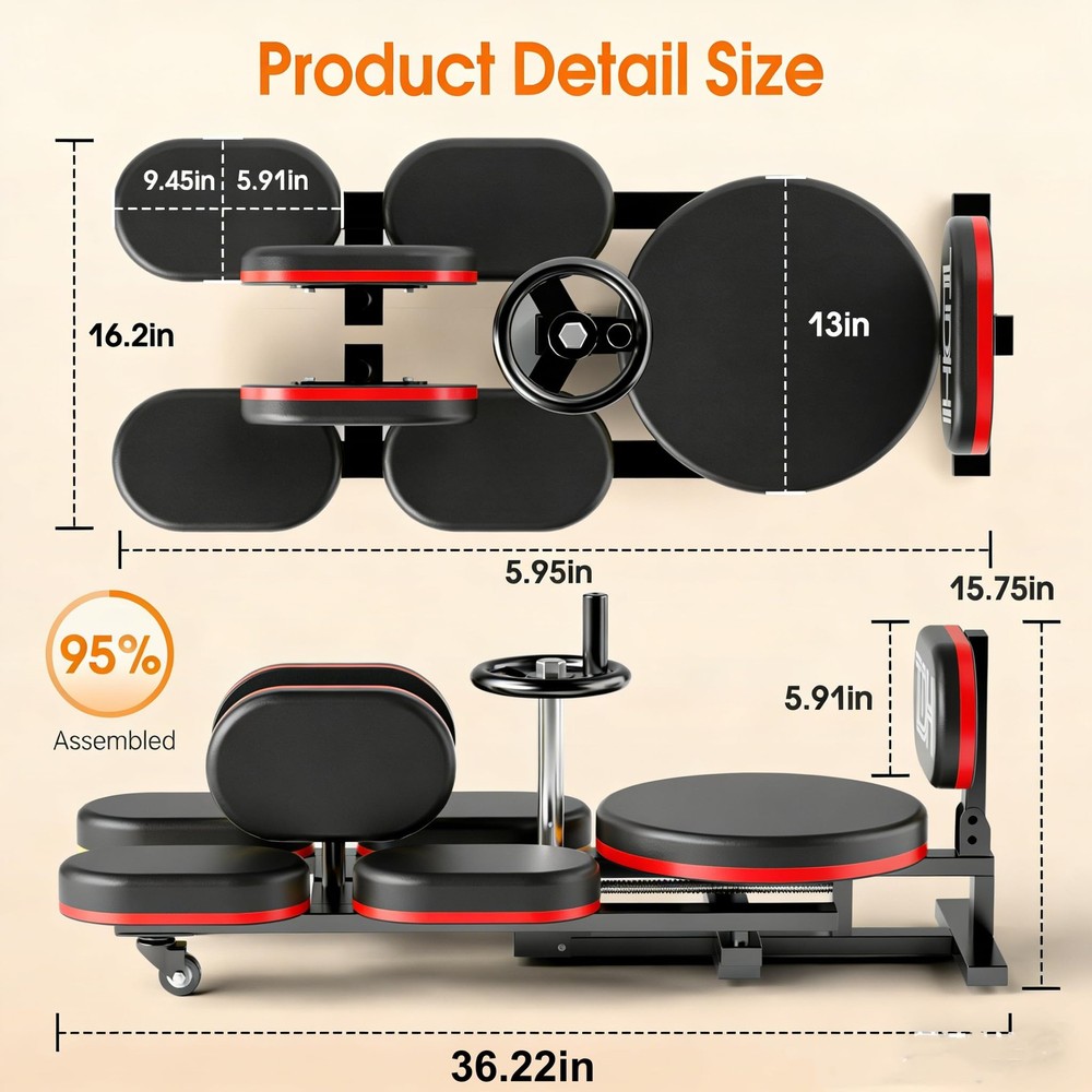 Leg Stretcher, 300LBS Stretcher Machine,210° Adjustable Split Machine for Bal...