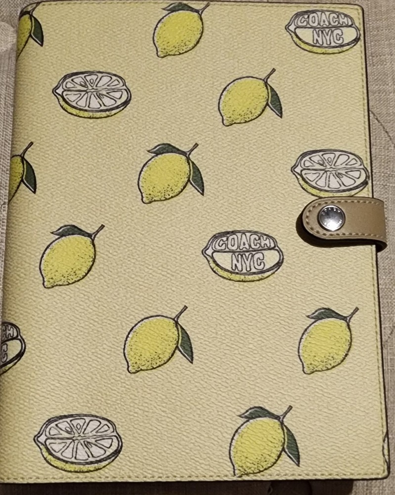 COACH Notebook With Lemon Print