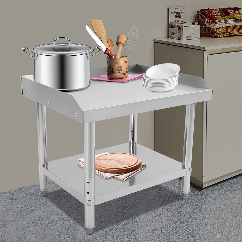 Commercial Kitchen Work Table Adjustable Work Bench Stainless Steel Prep Table