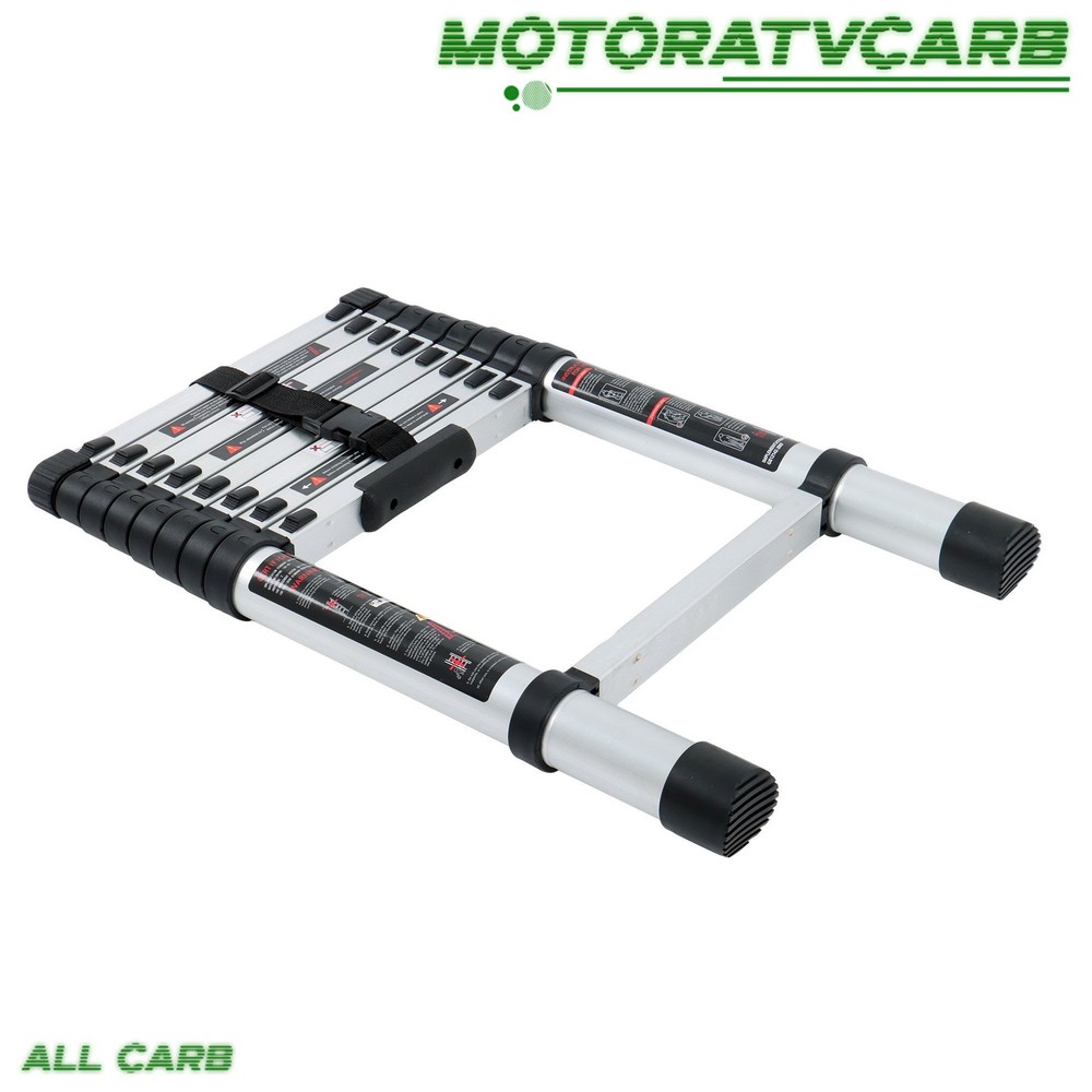 ALL-CARB 8.5FT Extension Ladder Telescoping Ladders Multi-Purpose Folding 330lbs