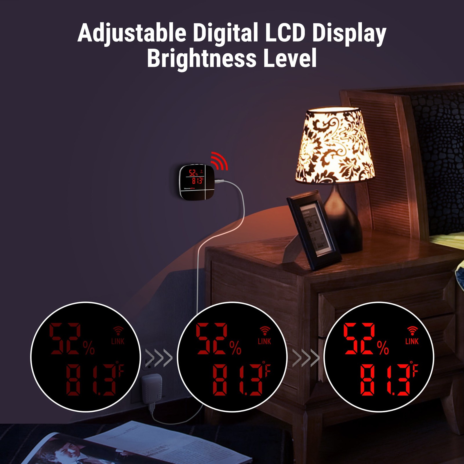 ThermoPro TP-90 Smart WiFi Thermometer Hygrometer with App & Alexa Voice Control