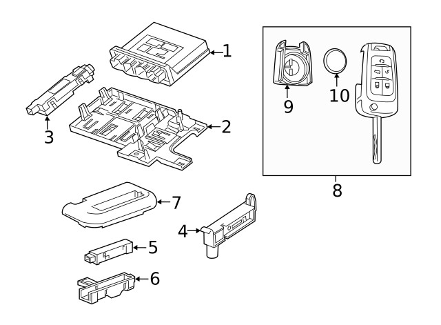 Genuine GM Keyless Entry Control Module Bracket 92273043
