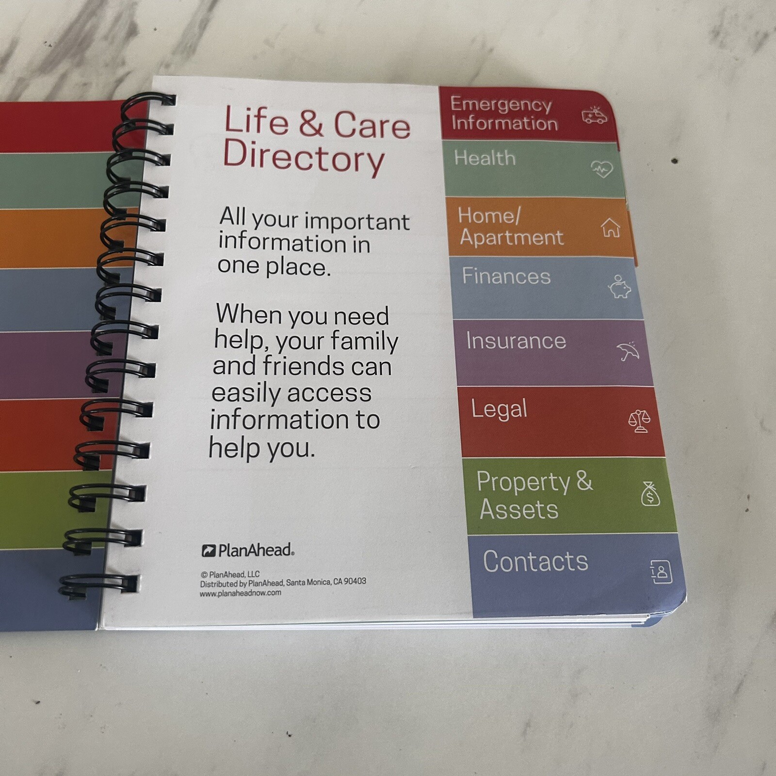 Life and Care Directory Journal All Information in One Place Medical & More BxM0