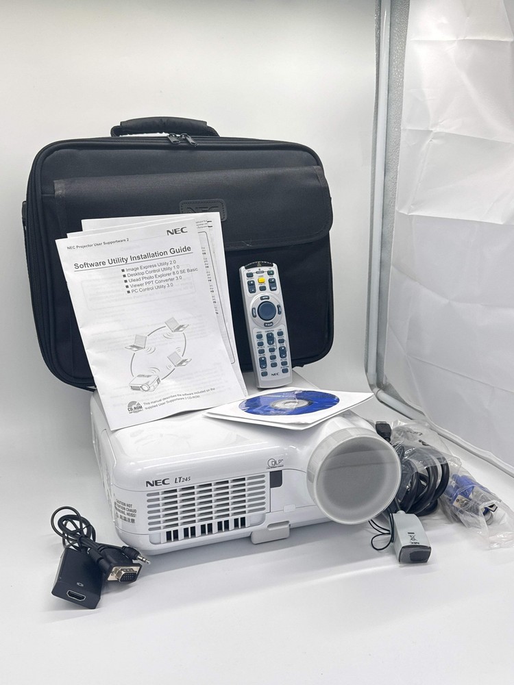 NEC LT245 Multimedia Projector Bundle - Low Lamp Hours