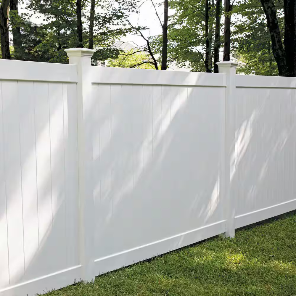 2 Pack 1.02x1.379x59.5 In White Vinyl Fence U-Channel Durable Easy Install New