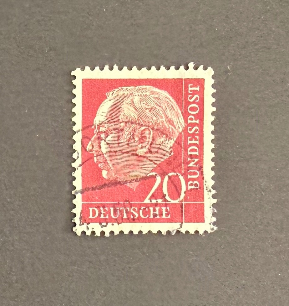 Germany #710 - 20 pf dark carmine rose - 60+ stamps for Art or Crafting