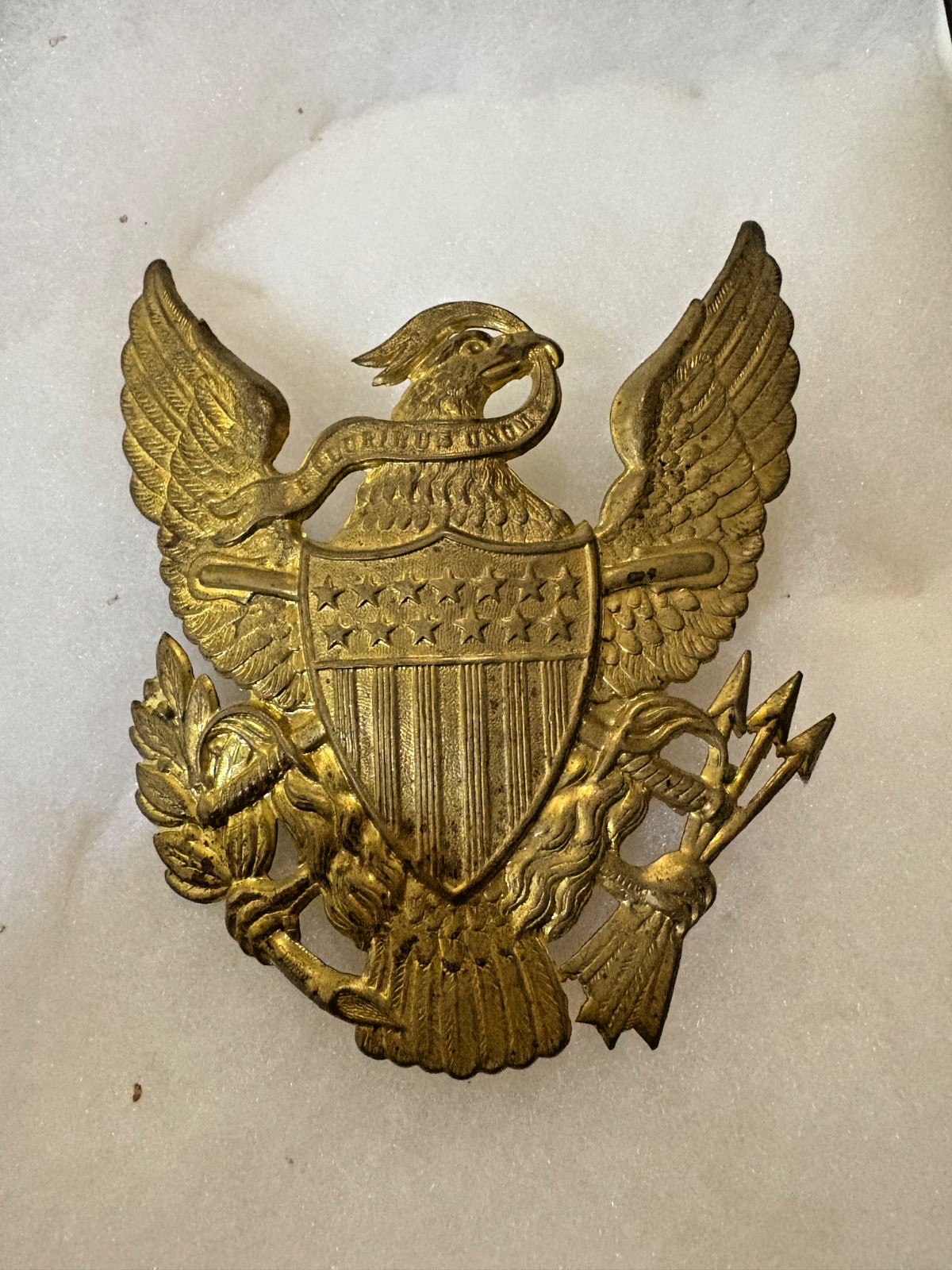 Original Brass U.S. Army Officers Dress Hat Badges