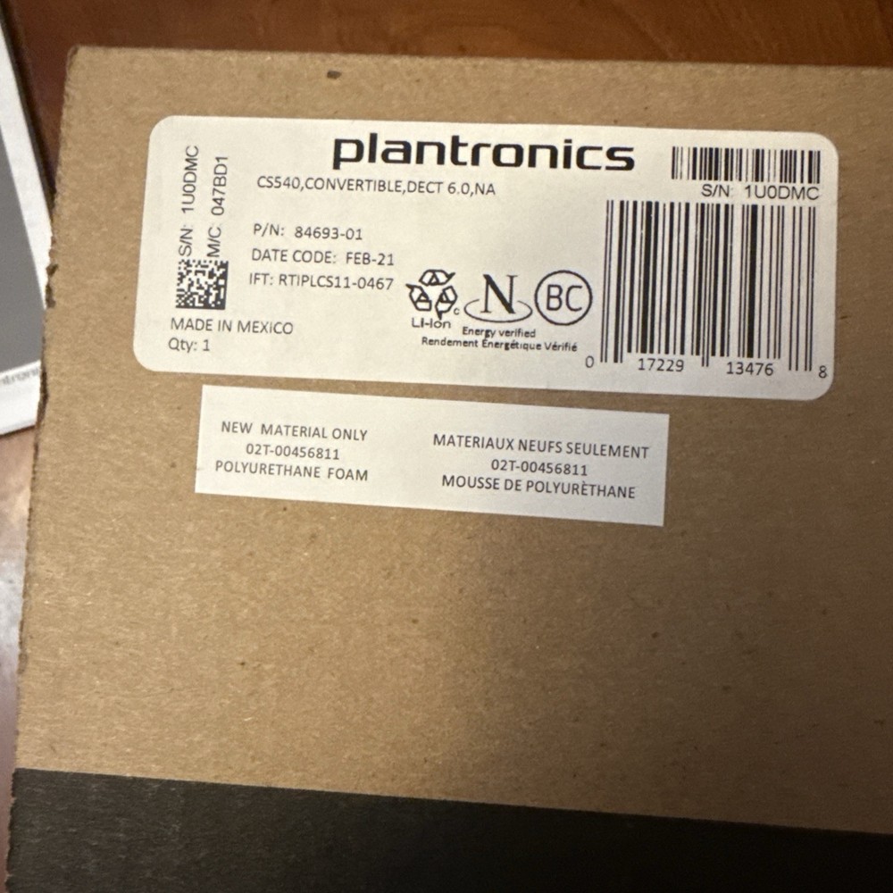 Plantronics CS540 Headband Wireless Headset - Black