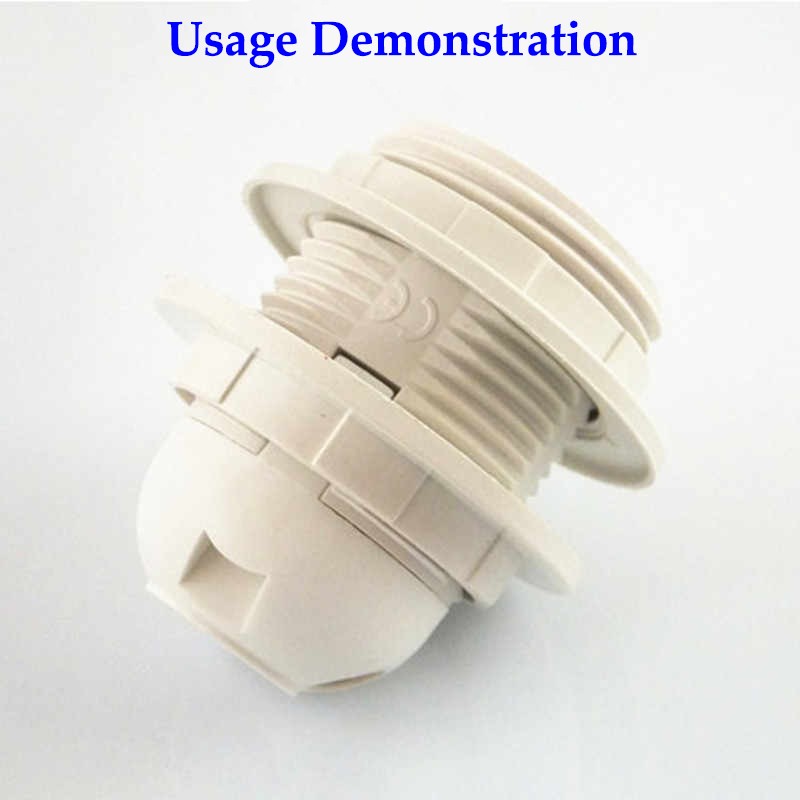 E14 / E27 Plastic Lampshade Collar Ring Adaptor Thread Lamp Holder Accessories