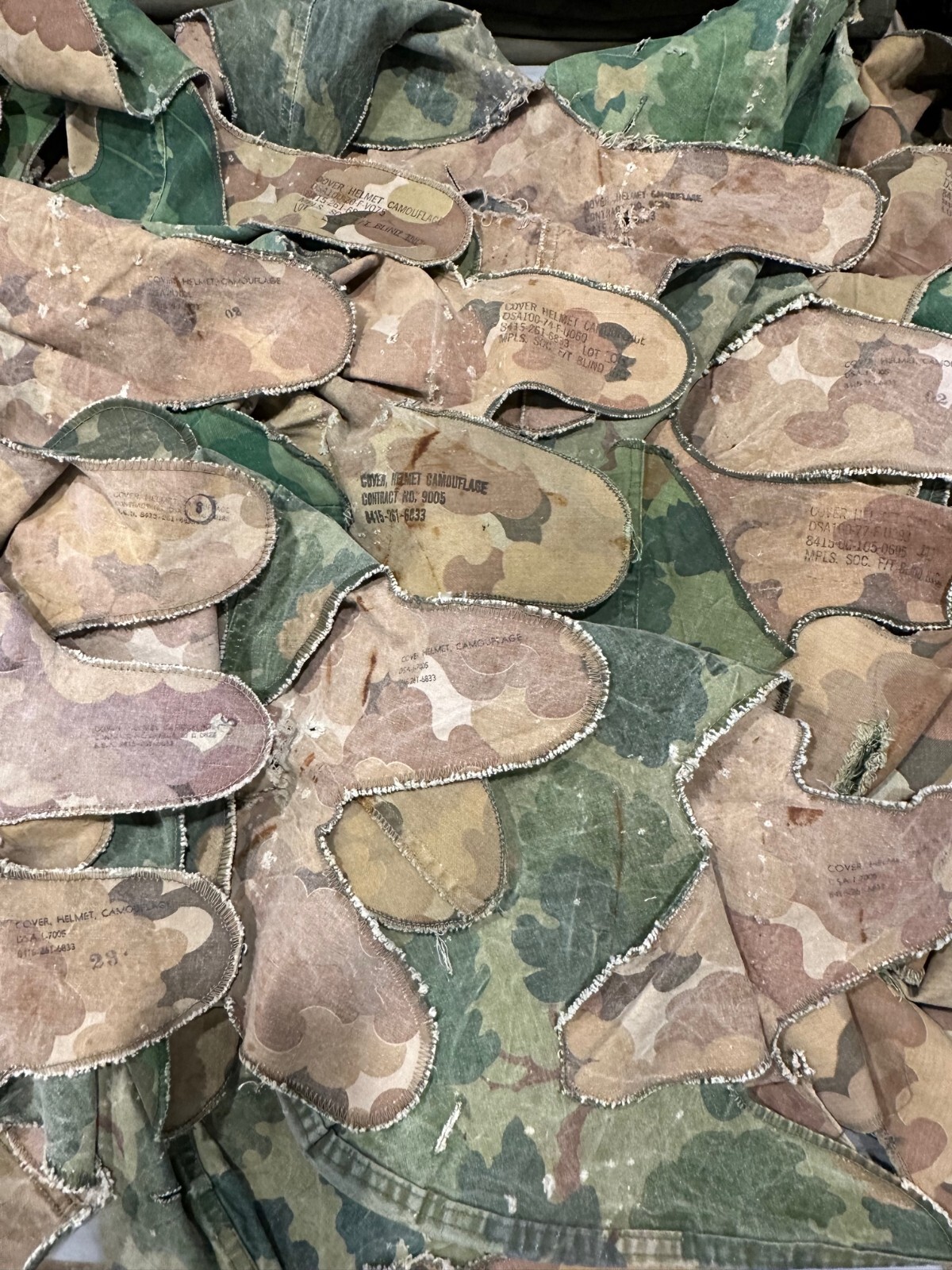 USGI Mitchell Pattern Helmet Cover, Vietnam War US Army USMC, T-107