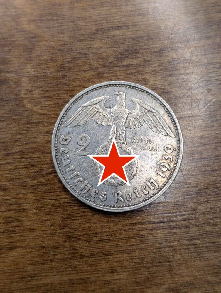 1939 Germany 2 Mark Silver Coin