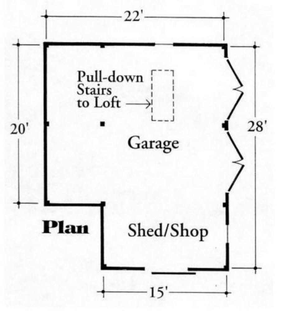 Two Backyard Mini-Barn Plans - Complete Pole-Barn Construction Blueprints (B12)
