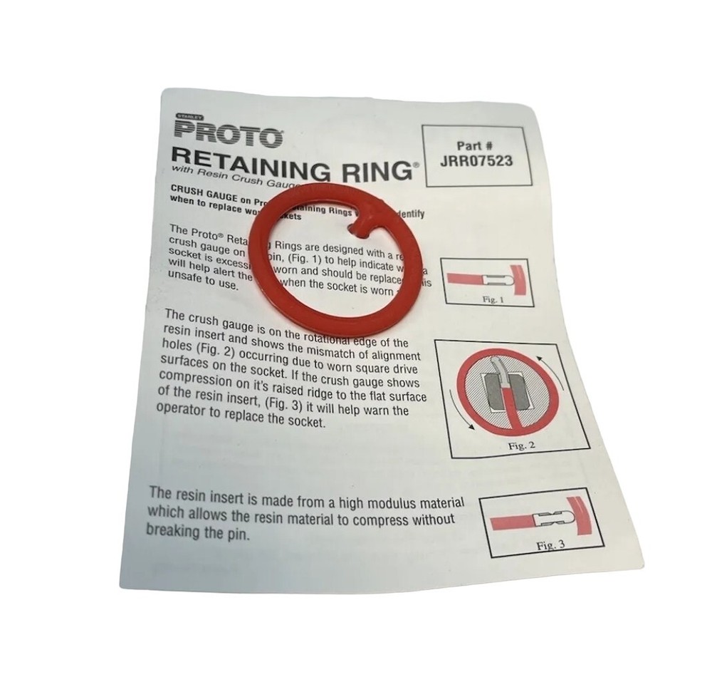 PROTO JRR07523 Impact Socket Retaining Ring,1-7/16" ID