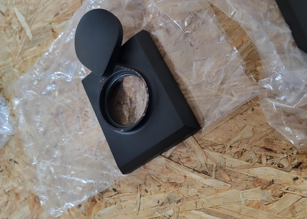 Emtek 450421FB Rustic Rectangular Sectional Dummy Handleset - Flat Black Bronze