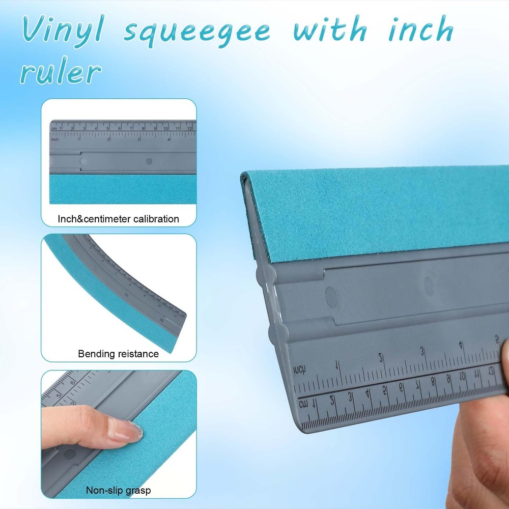 Felt Squeegee, 1Pcs 12 Inch Vinyl Squeegee Tool Wallpaper Tools Window Gray
