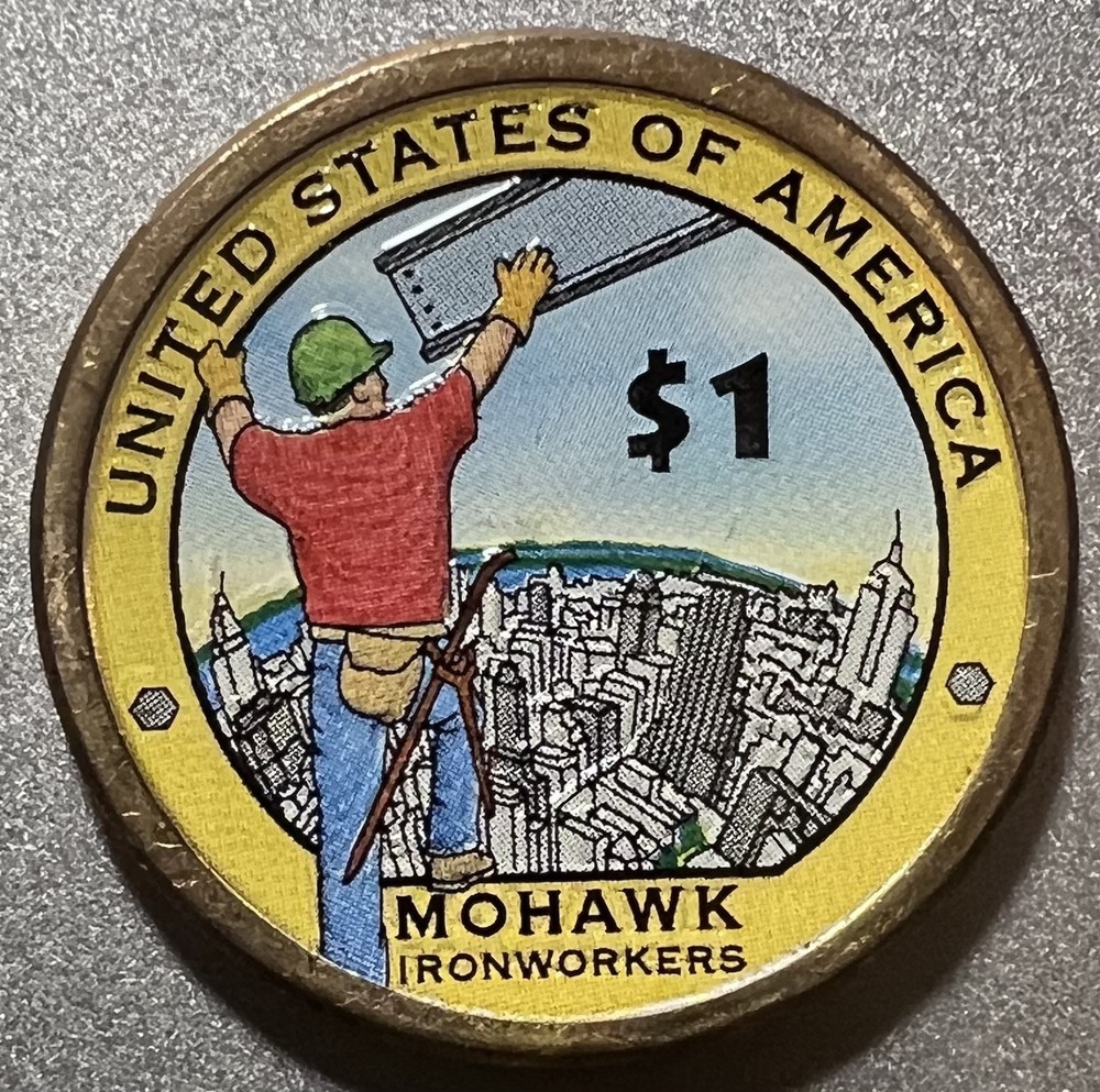 COLORIZED 2015 NATIVE AMERICAN DOLLAR - (COLORIZED REVERSE)